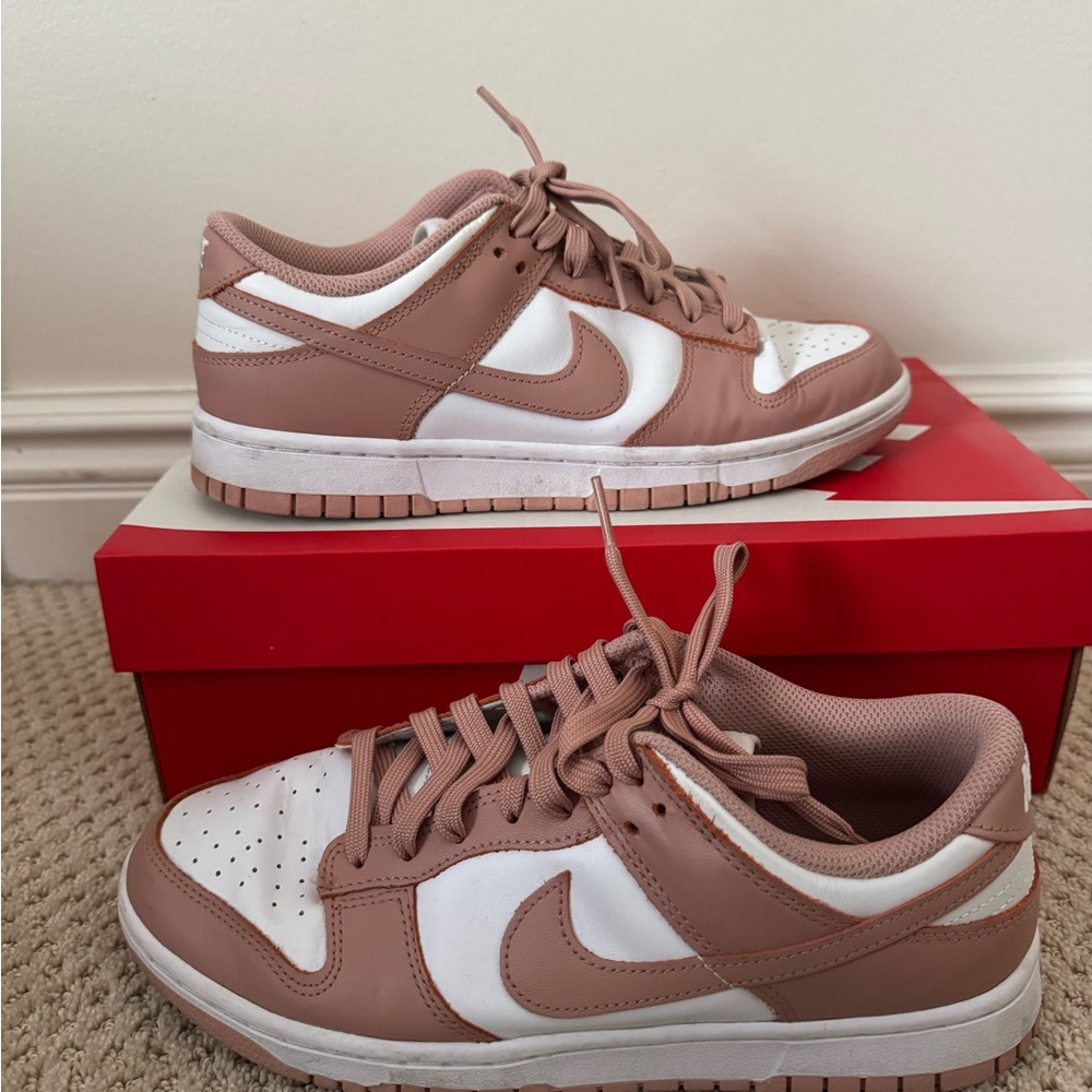 Nike Blush and White Low-Tops